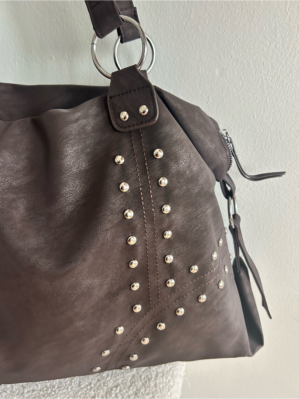 Very spacious everyday Dark Brown Women’s Shoulder Bag - Picture 3 of 8
